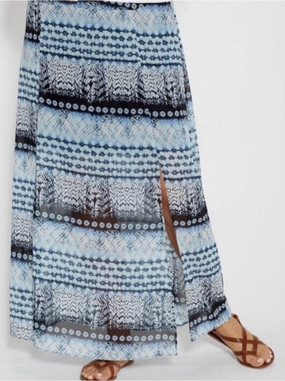Maurices XL  Maxi Skirt Slits on both sides Elastic Waist NWT